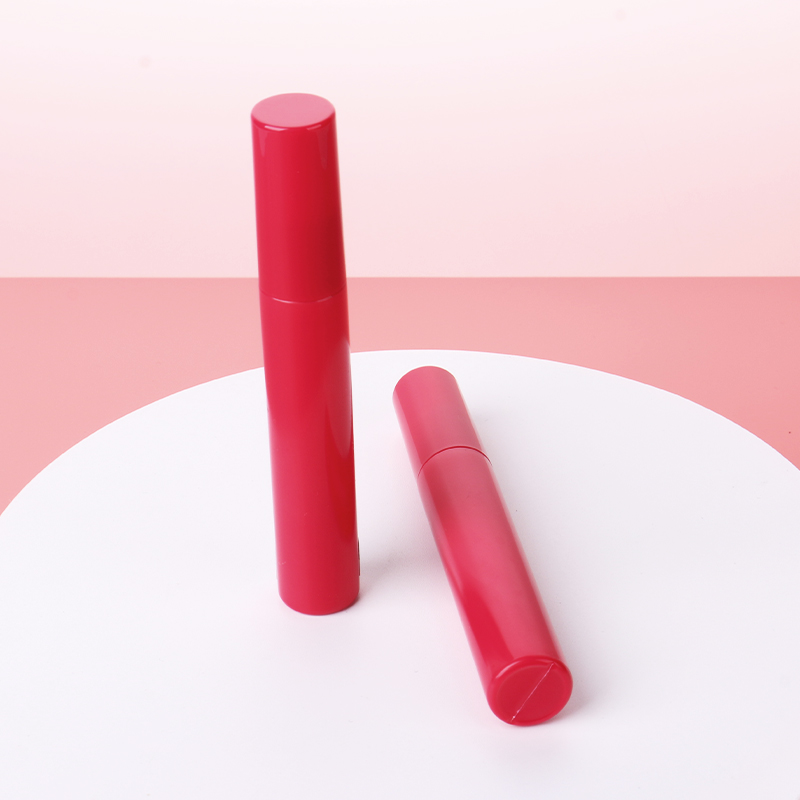 Customizable Logo Red Mascara Container Eyelash Tube Round High Quality Empty Mascara Wand Tubes With Brush