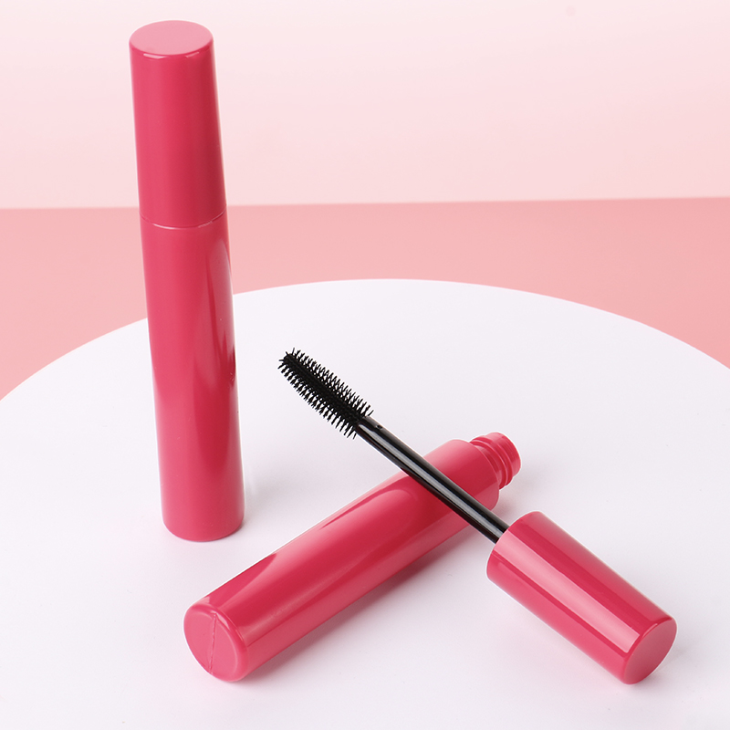 Customizable Logo Red Mascara Container Eyelash Tube Round High Quality Empty Mascara Wand Tubes With Brush