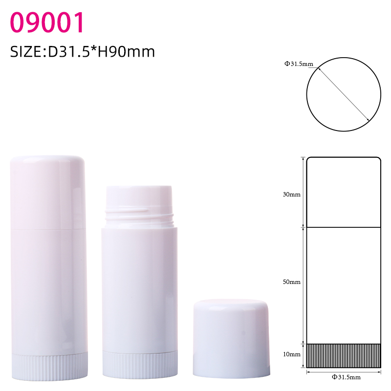 Moisturize White Wholesale Recycled Round Rotate Plastic Empty Mini Lipstick Lip Balm Container Tube Empty Lip Balm Tubes