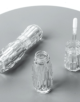 Plastic Bottle Transparent Fashion Unique Crystal Lipstick Cosmetic Packaging Container Empty Clear Lip Gloss Tube