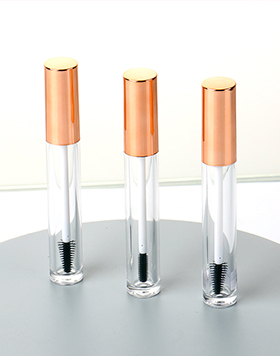 Custom Rose Gold Clear Mascara Eyelash Cream Container Empty Mascara Wand Packaging Tubes With Brush