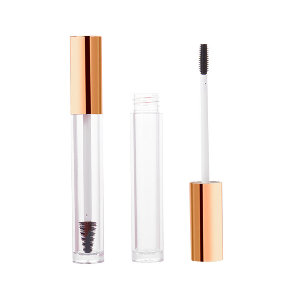 Custom Rose Gold Clear Mascara Eyelash Cream Container Empty Mascara Wand Packaging Tubes With Brush