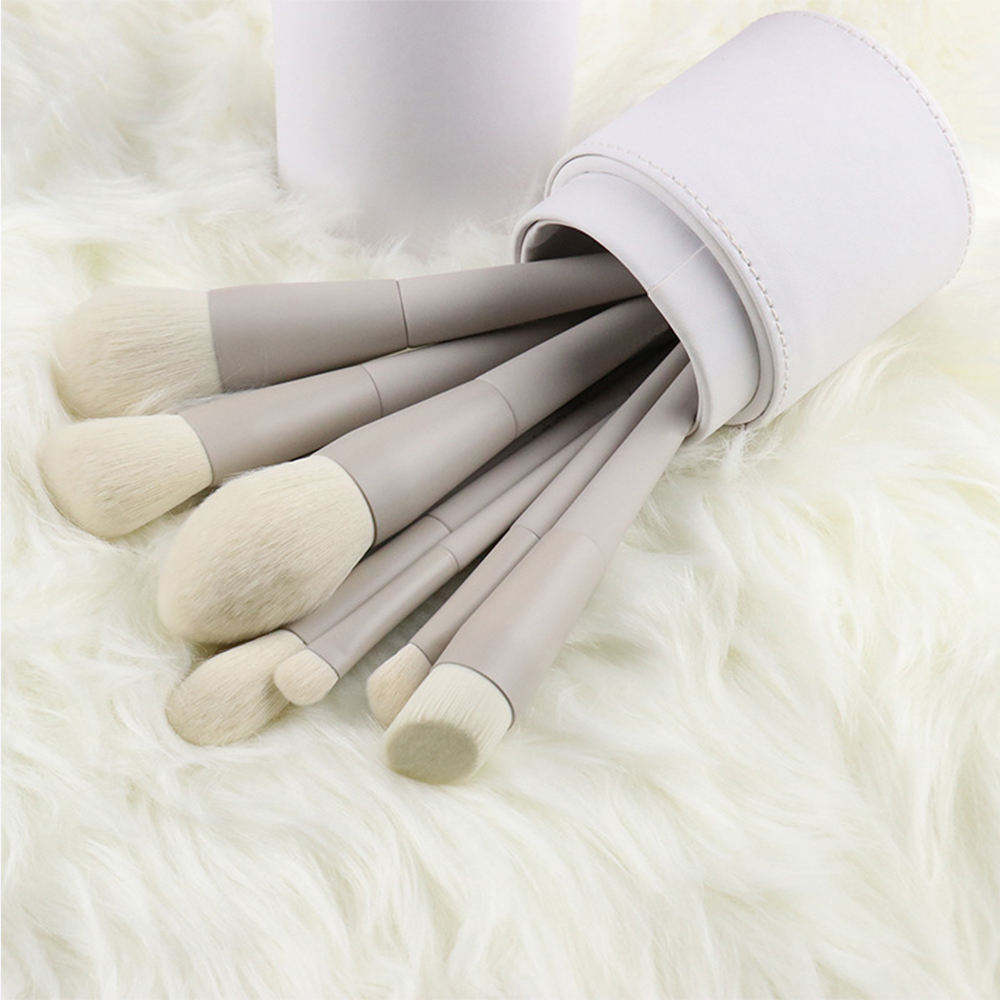 Eco Friendly 10pcs Matte Gray Portable Professional Makeup Brush Set Eyeshadow Brush Beauty Tool Set With Organizer Bag