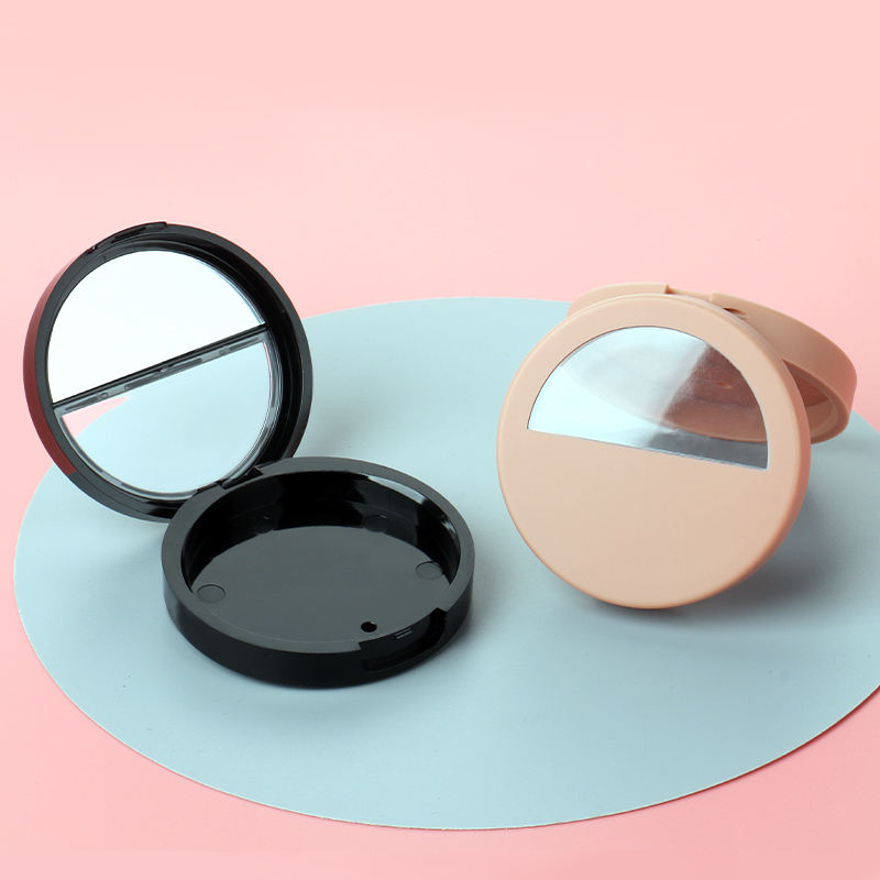 Mini Color Diy Eye Cream Loose Powder Containers Round Unique Design Abs Loose Powder Compact Case