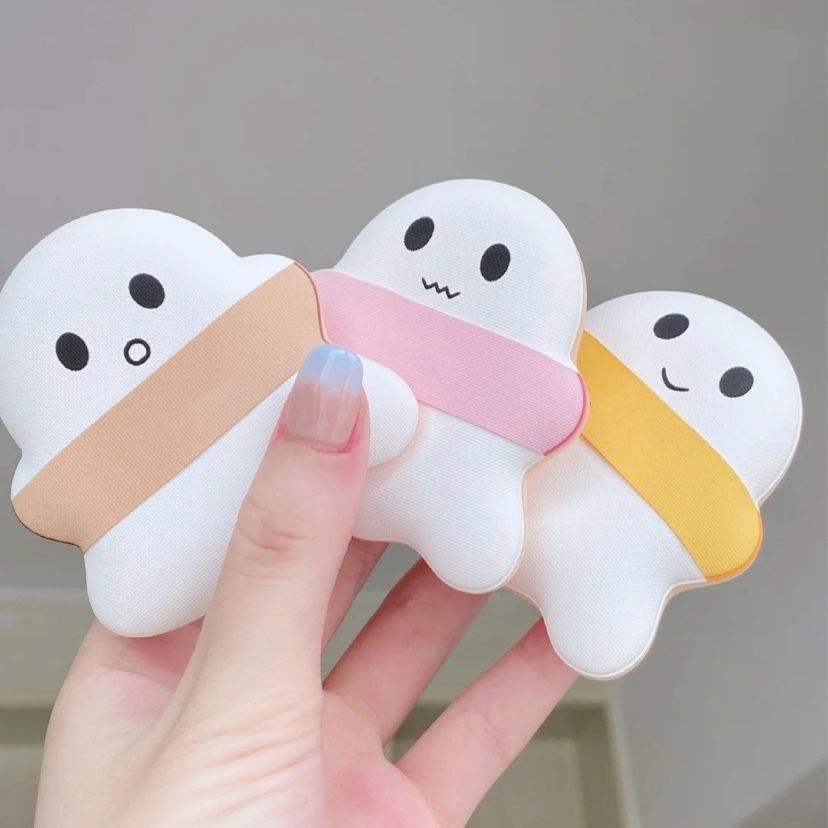 Cute Little Ghost Marshmallow Makeup Sponge Save Cosmetic Wet And Dry Dual-use Powder Puff