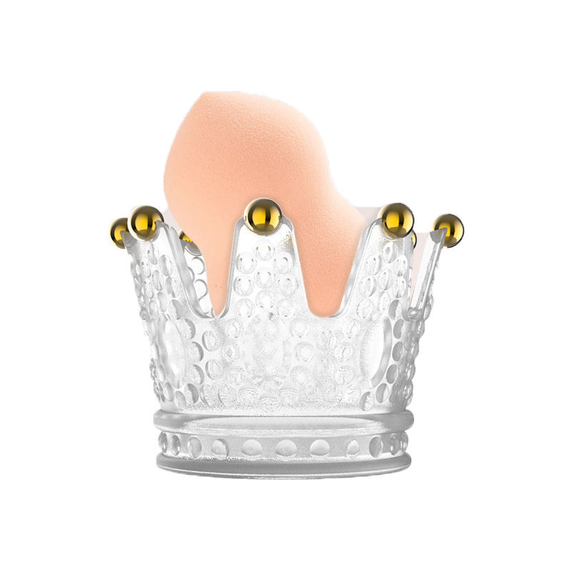 Luxury Packing Acrylic Crown Holder Beauty Puff Super Soft Non Latex Makeup Sponge Set