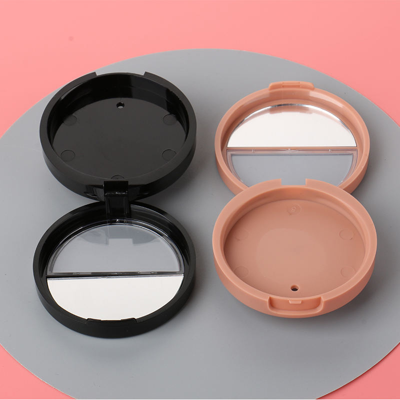 Mini Color Diy Eye Cream Loose Powder Containers Round Unique Design Abs Loose Powder Compact Case