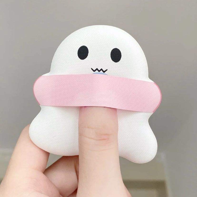 Cute Little Ghost Marshmallow Makeup Sponge Save Cosmetic Wet And Dry Dual-use Powder Puff