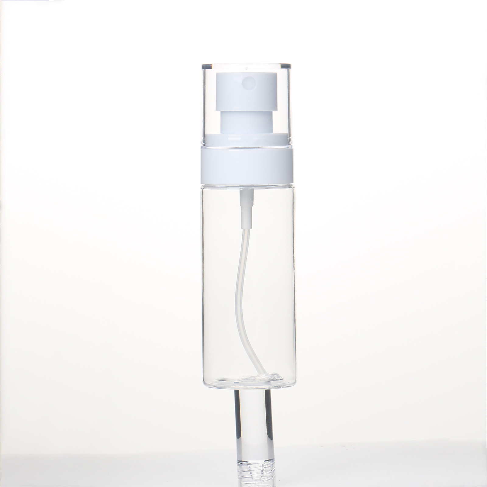 Empty Cosmetic Transparent Spray Bottle PET Plastic 60ml 100ml Water Liquid Toner Fine Mist Spray Bottle