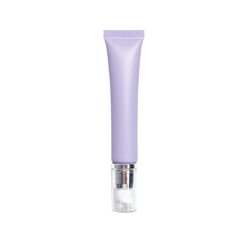 20g Pump Lotion Tube Matte Purple Squeeze Lip Gloss Tubes Eye Cream Massage Refillable Cosmetic Soft Plastic Tube