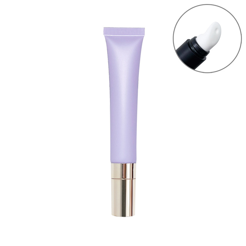 20g Pump Lotion Tube Matte Purple Squeeze Lip Gloss Tubes Eye Cream Massage Refillable Cosmetic Soft Plastic Tube