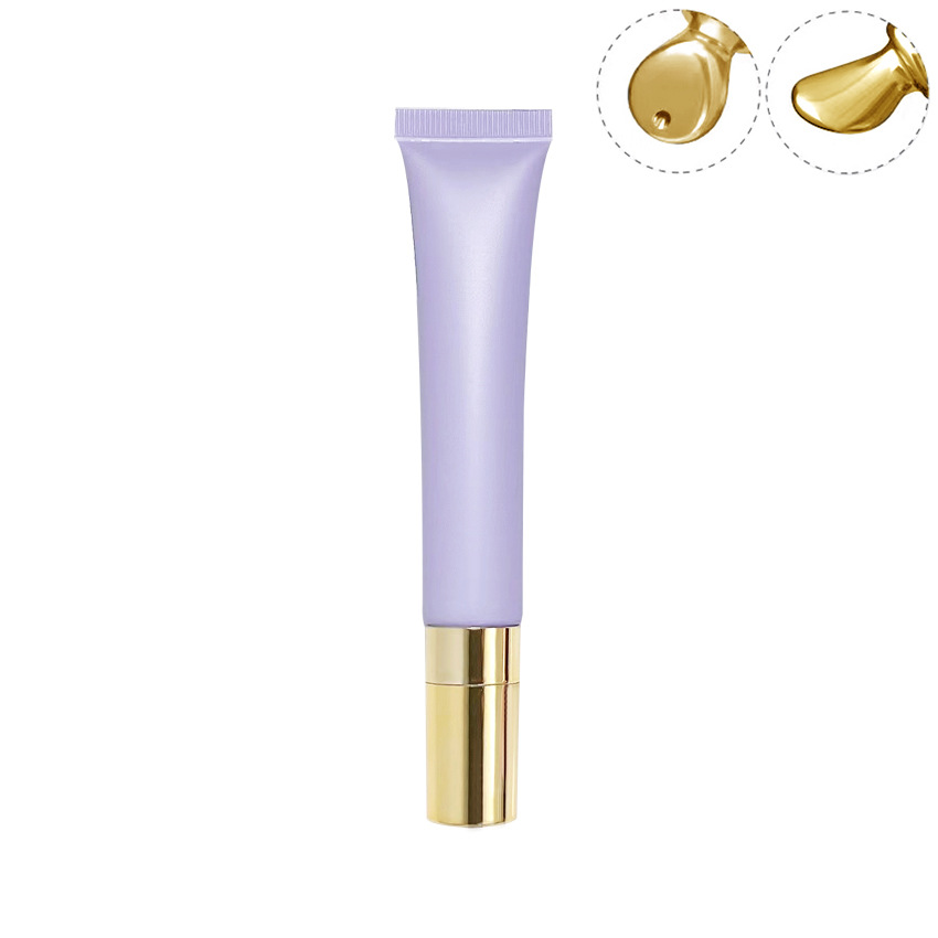 20g Pump Lotion Tube Matte Purple Squeeze Lip Gloss Tubes Eye Cream Massage Refillable Cosmetic Soft Plastic Tube