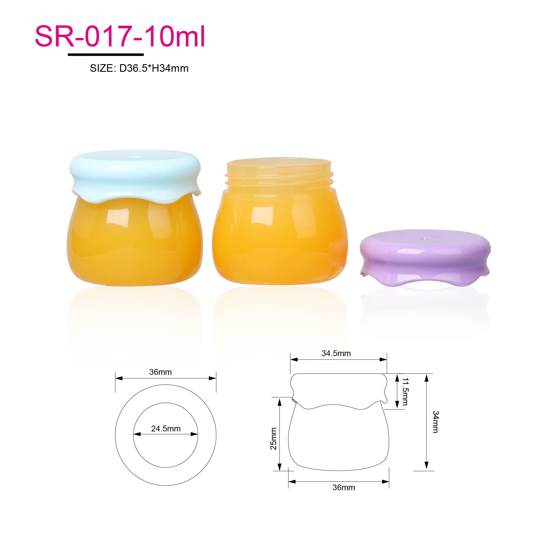 10g Mini Cute Unique Honey Lip Mask Cream Jar Empty Honey Lip Balm Pot Friendly Acrylic Plastic Jar For Cosmetic