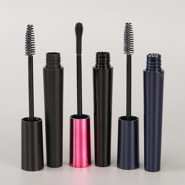 Refillable Black Color Logo Customized Mascara Tube Screen Printing Plastic Empty Mascara Tubes with Brush