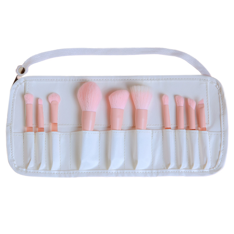 New Arrival Cute Mini Pink Cosmetic Brush Beauty Tools Brochas De Maquillaje 10pcs Portable Travel Makeup Brush Set