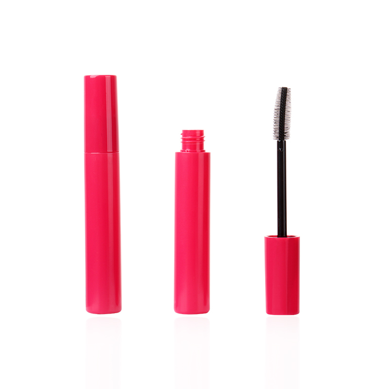 Customizable Logo Red Mascara Container Eyelash Tube Round High Quality Empty Mascara Wand Tubes With Brush