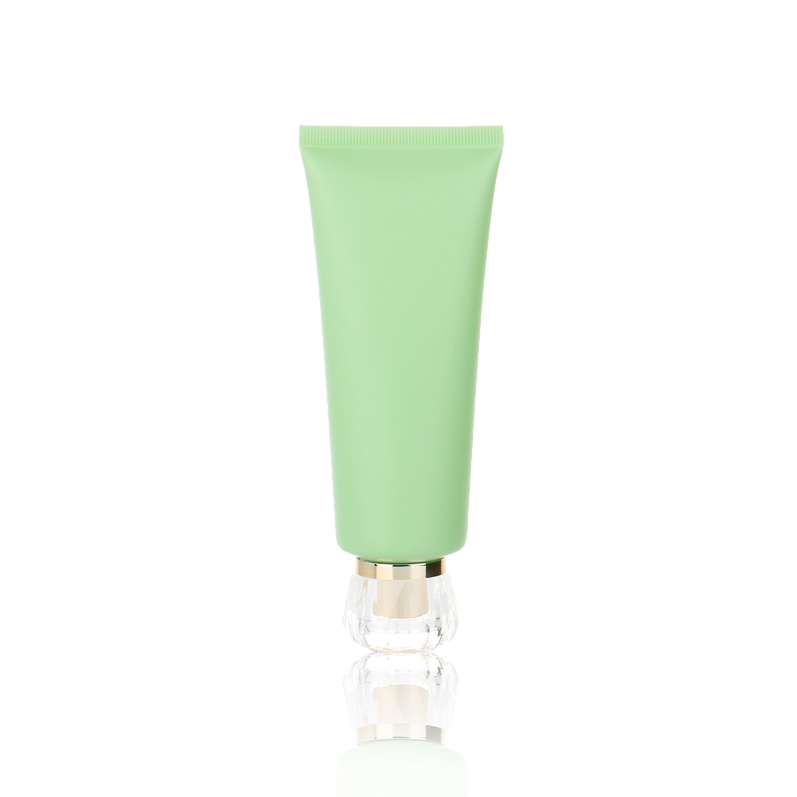 Facial Cleanser Soft Container Tube 100g PP Empty Matte Green Soft Cosmetic BB Cream Lotion Squeeze Tube With Screw Lid