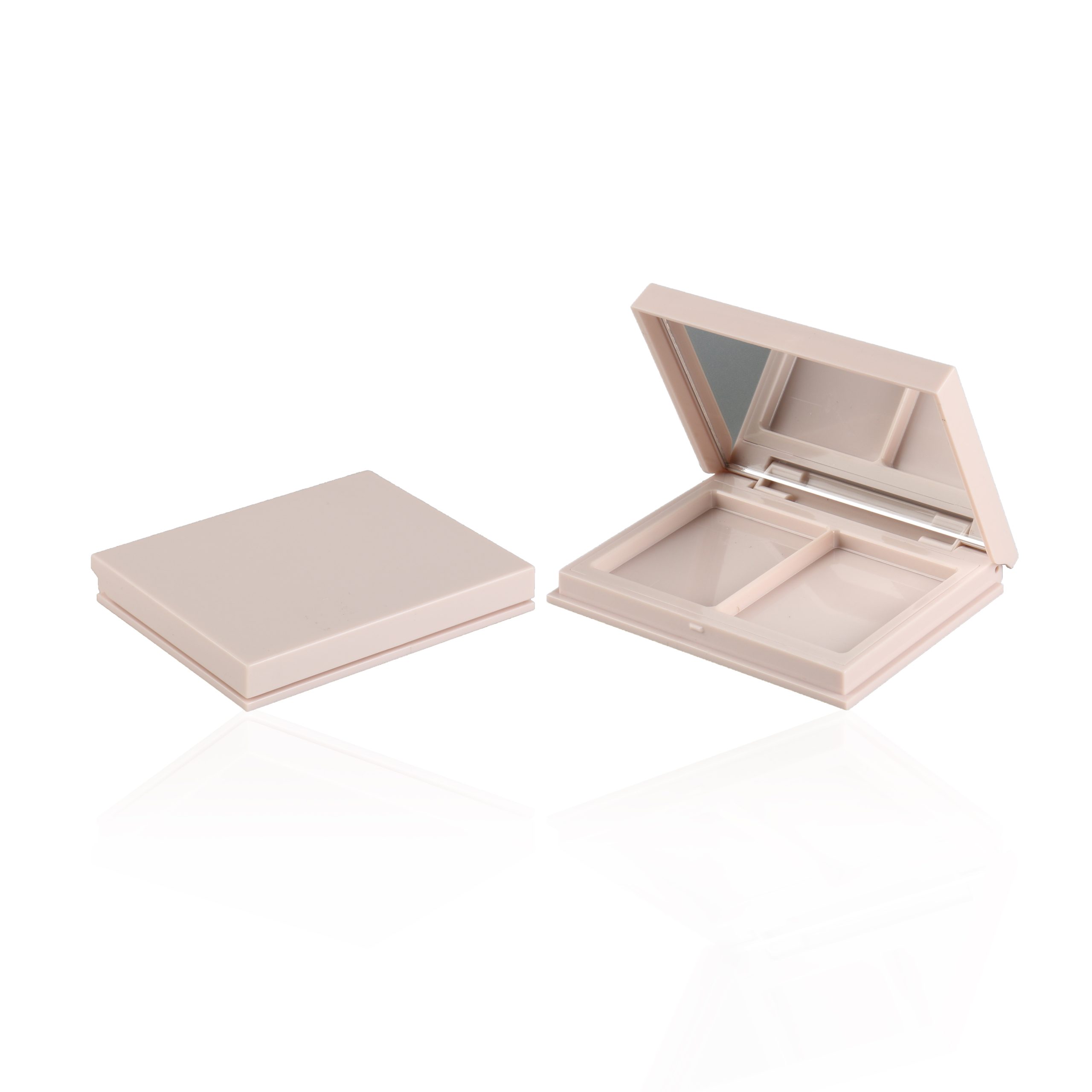 Plastic Makeup Cases Eyeshadow Containers 1/2/6 colors Compact Custom Empty Eye Shadow Blusher Palette With Mirror