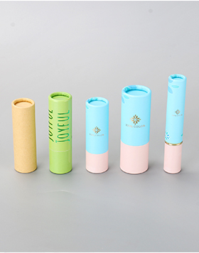 Biodegradable Custom Push Up Paper Cardboard Cosmetic Tube Lip Balm Deodorant Natural Skincare Container Packaging