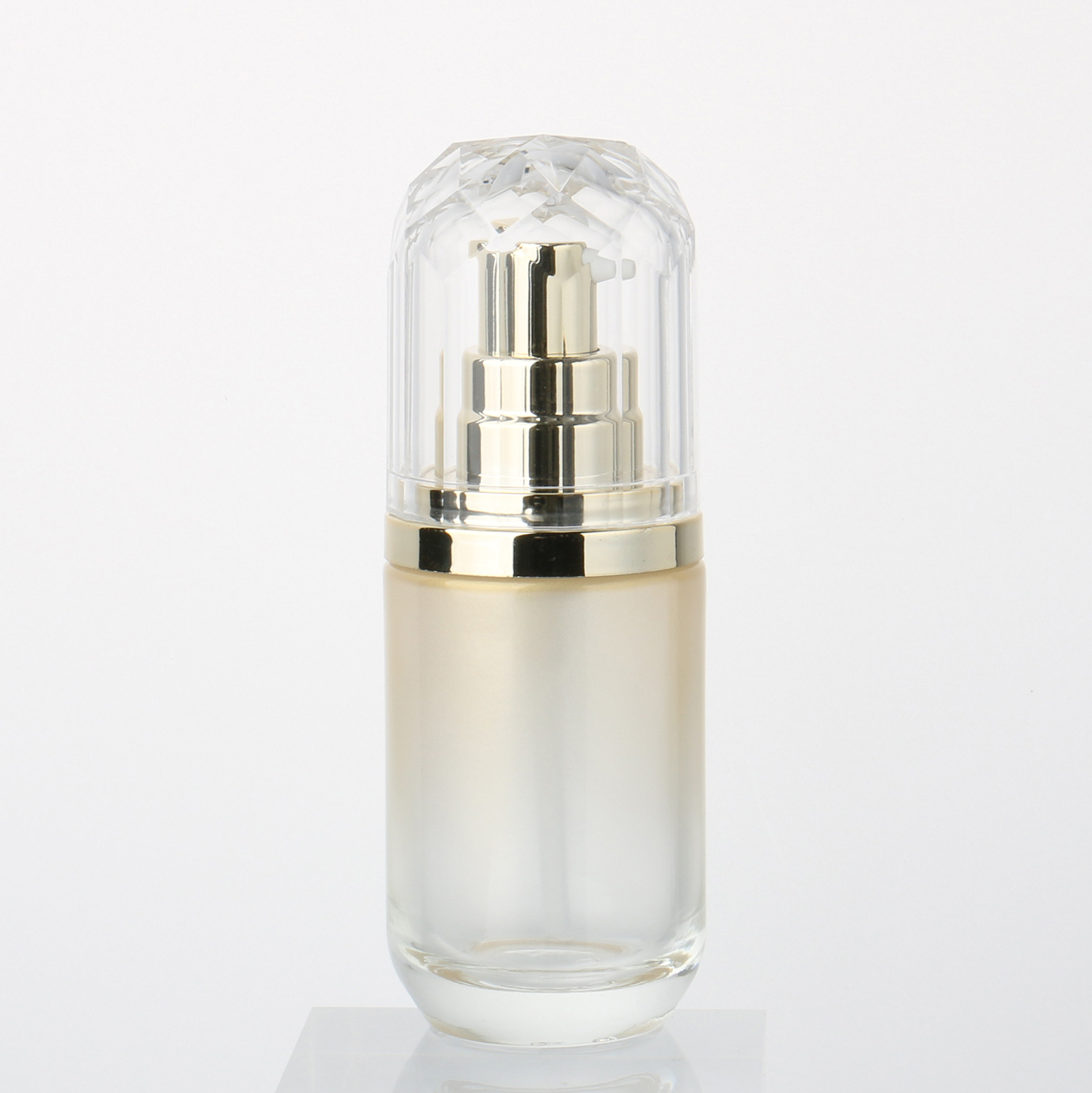 Luxury Skincare Serum Bottle Gold 40ml 100ml Cosmetic Glass Essential Oil Bottle With Dropper And Pump