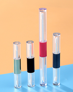 Customized Red Color Face Cream Lip Gloss Containers Tube Screen Printing Plastic Lipgloss Tube Big Wand