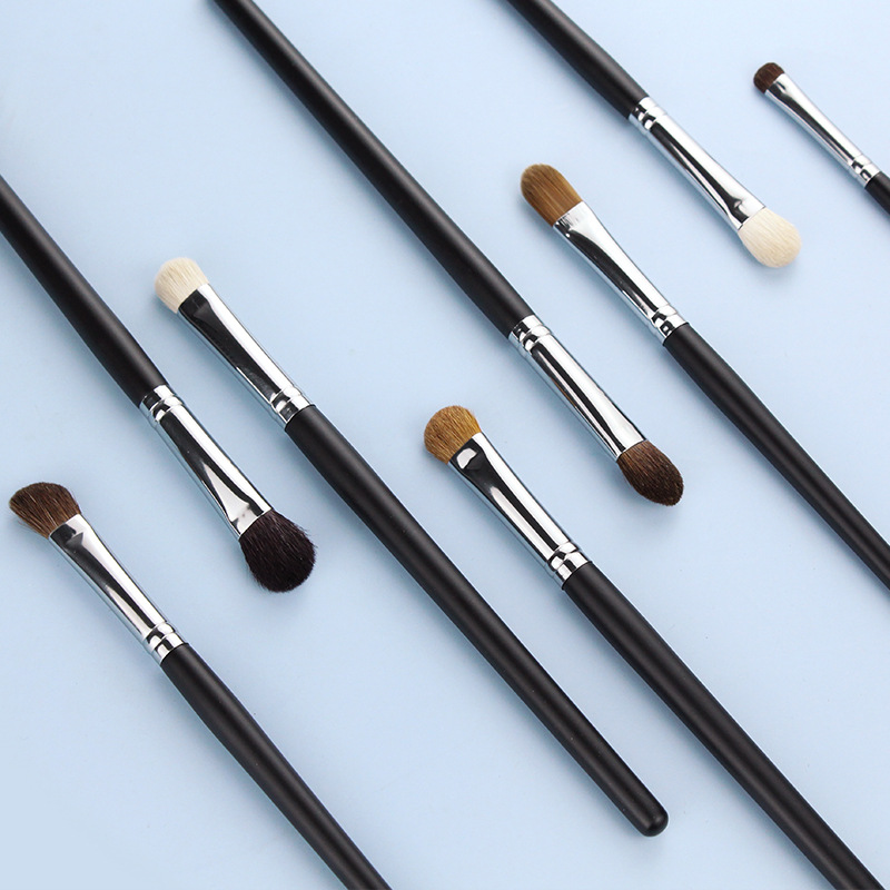 Custom Cosmetic Brushes 15pcs Professional Powder Highlight Eye Shadow Animal Real Wool Natural Hair Makeup Brush Set