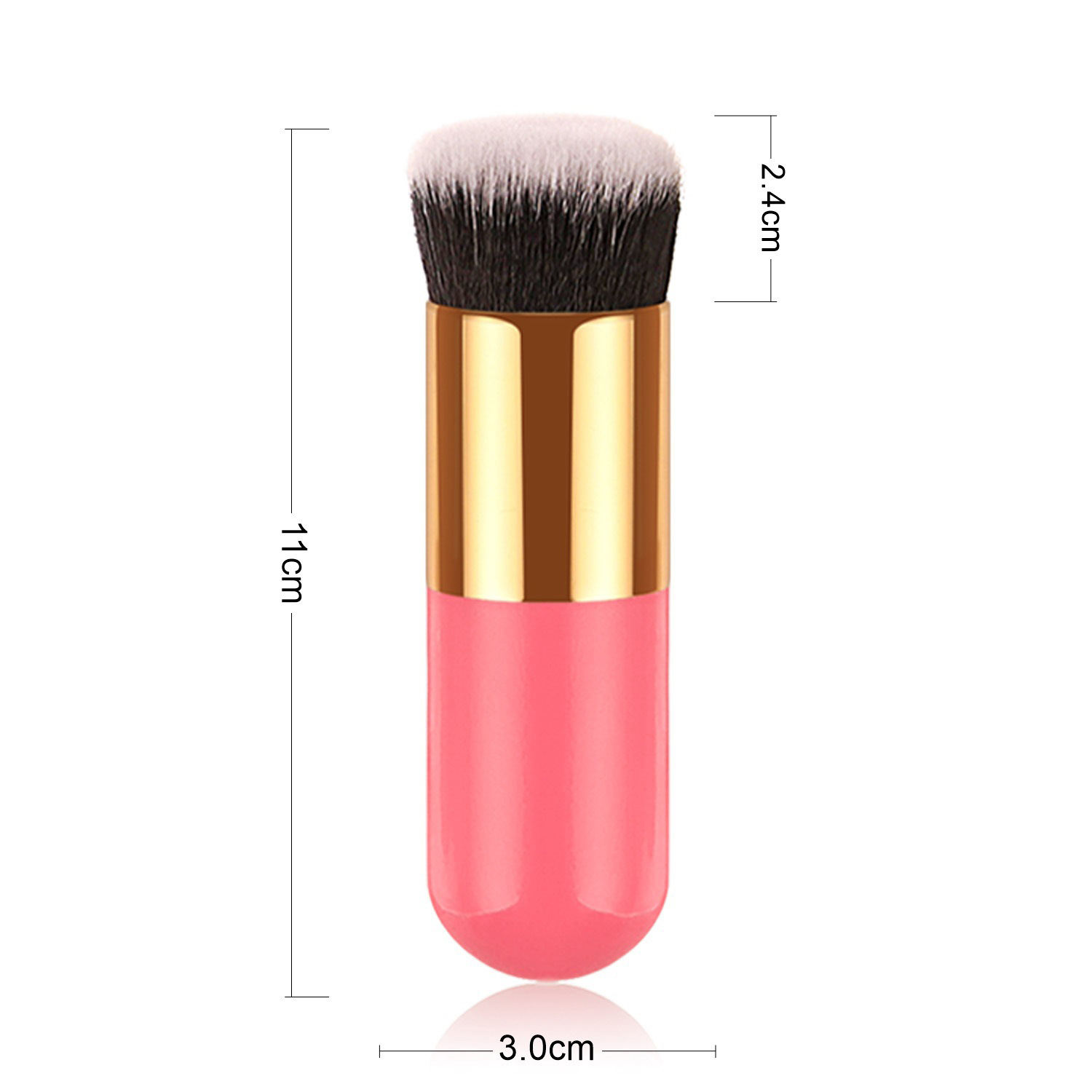 Chubby Pier Flat Cream Cosmetic Single Makeup Brush Professional Private Label Foundation Brush