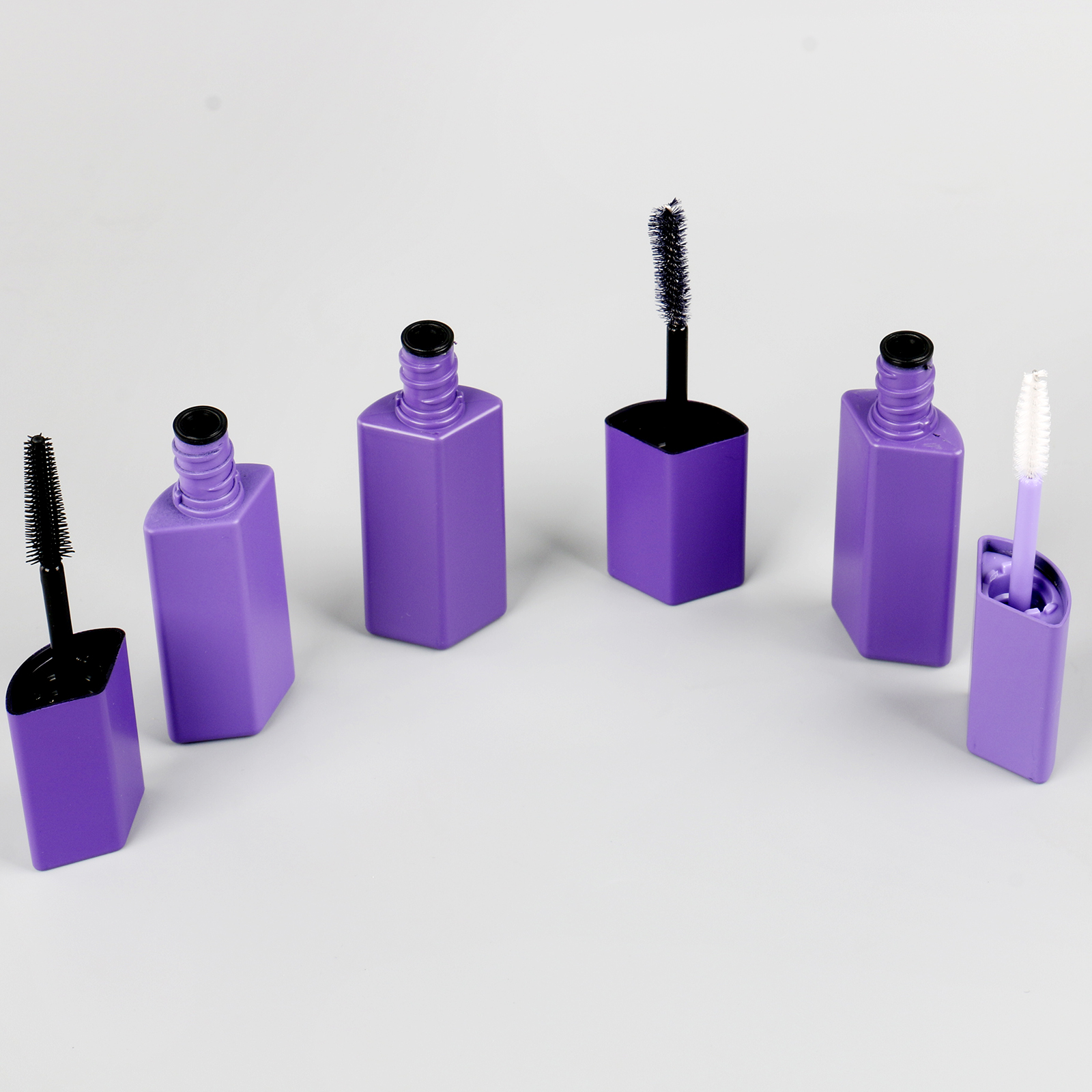 Refillable Color Diy Cosmetic Container 10ml Mascara Tube Box Hot Stamping Plastic Mascara Wand Tube