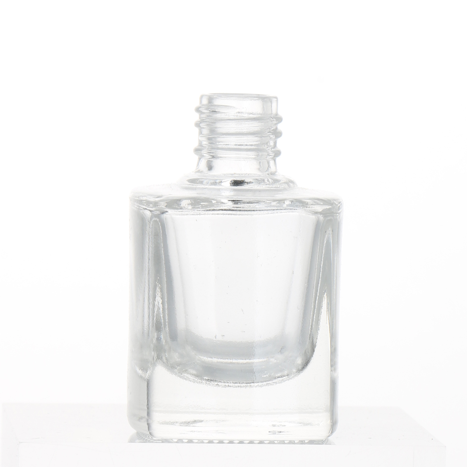 10ml Clear Square Shape Nail Oil Bottle 10ml Empty Rectangle Nail Polish Glass Bottle With Brush Gold Cap