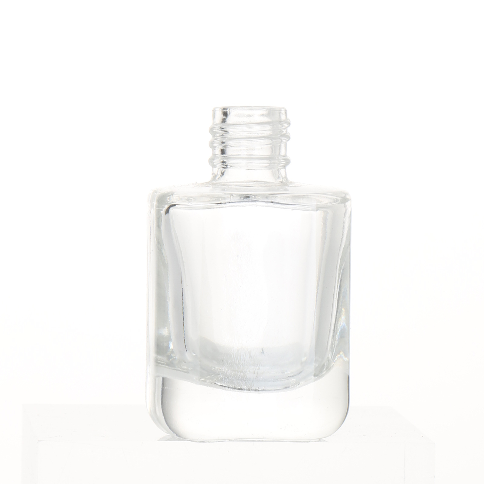 10ml Clear Square Shape Nail Oil Bottle 10ml Empty Rectangle Nail Polish Glass Bottle With Brush Gold Cap