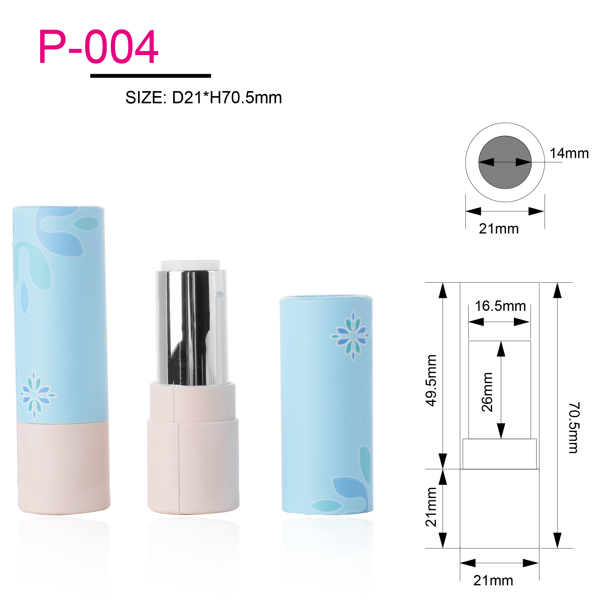 Biodegradable Custom Push Up Paper Cardboard Cosmetic Tube Lip Balm Deodorant Natural Skincare Container Packaging