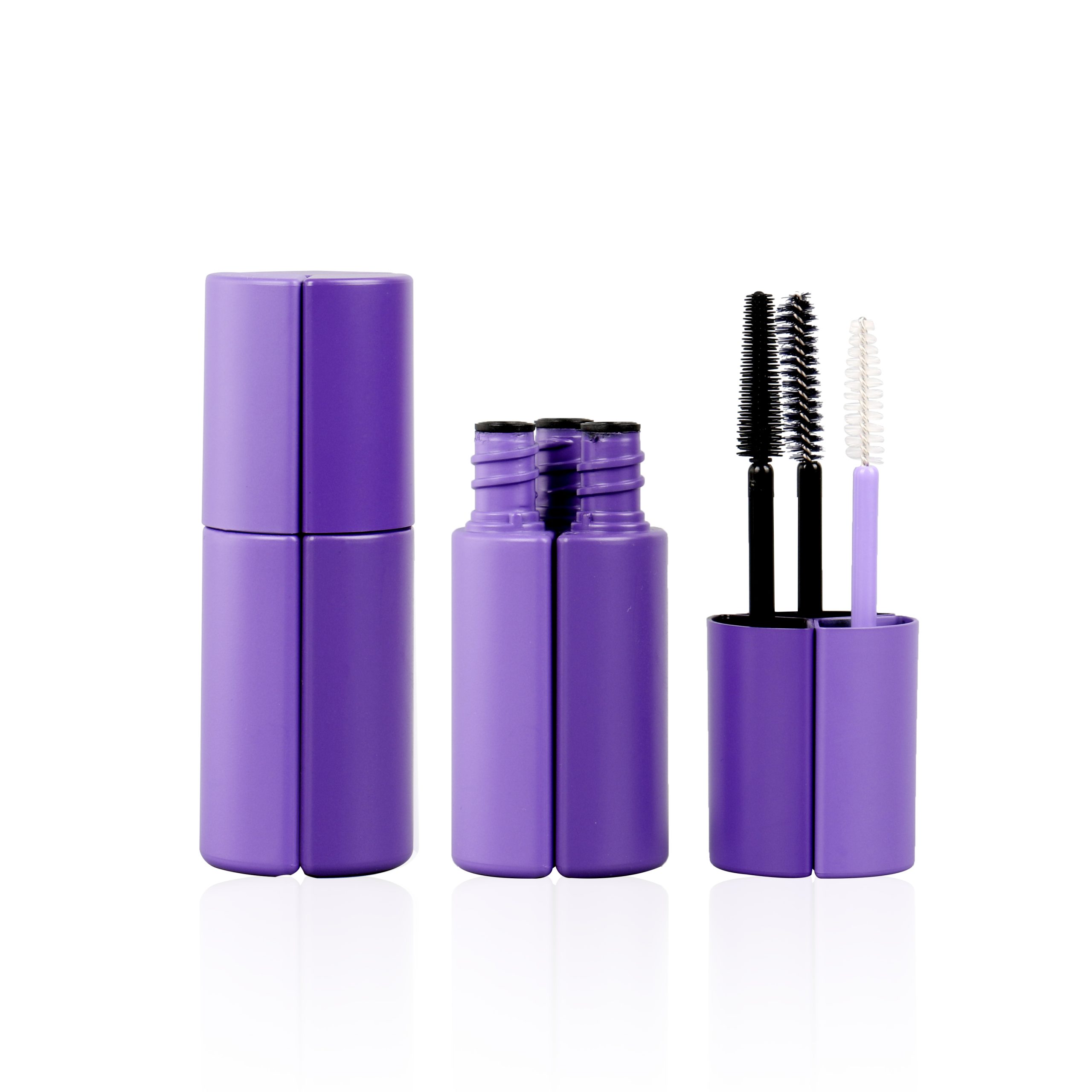 Refillable Color Diy Cosmetic Container 10ml Mascara Tube Box Hot Stamping Plastic Mascara Wand Tube