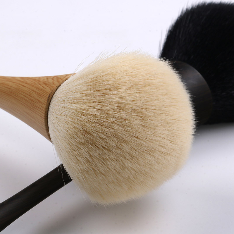 Professional Cosmetic Powder Single Makeup Brush Wooden Pattern Slim Waist Shape Design Nail Cleaning Up Brush