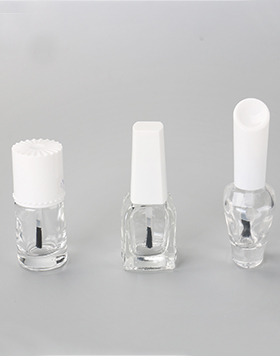 Customized Empty Special Designer White Cap 10ml Nail Polish Bottles Glass UV Gel Nail Polish Bottle With Brush