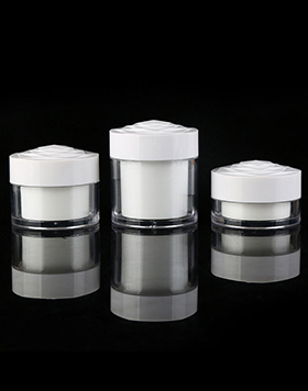 20g 30g 50g Rose Cap Double Layer Refillable Cream Bottle AS Plastic Skin Care Cosmetic Container Jar With Flower Shape Lid