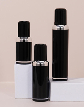 15ml 30ml 50ml Plastic PP Bottle Black Color Dispenser Face Cream Skincare Packaging Airless Lotion Pump Bottle