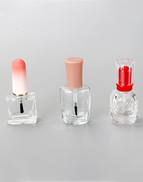 Luxury Custom Logo Empty Nail Oil Bottle Gradient Color Small 10ml Glass UV Gel Nail Polish Bottle With Brush