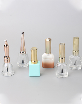 Custom Luxury 8ml 10ml Color Coated UV Gel Glass Empty Nail Polish Bottle With Electroplated Gold Cap