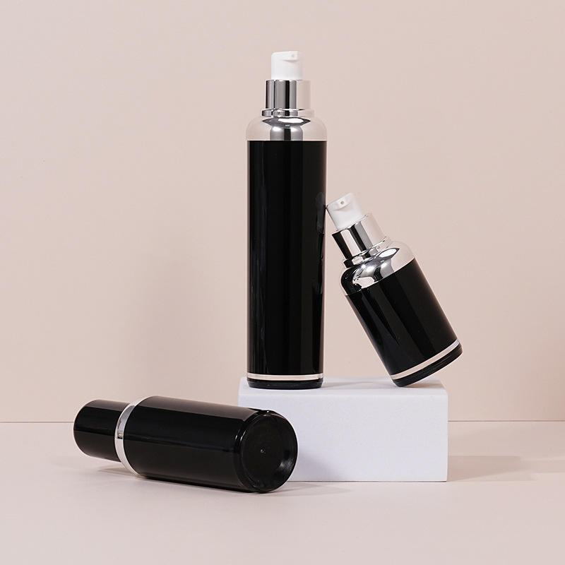 15ml 30ml 50ml Plastic PP Bottle Black Color Dispenser Face Cream Skincare Packaging Airless Lotion Pump Bottle