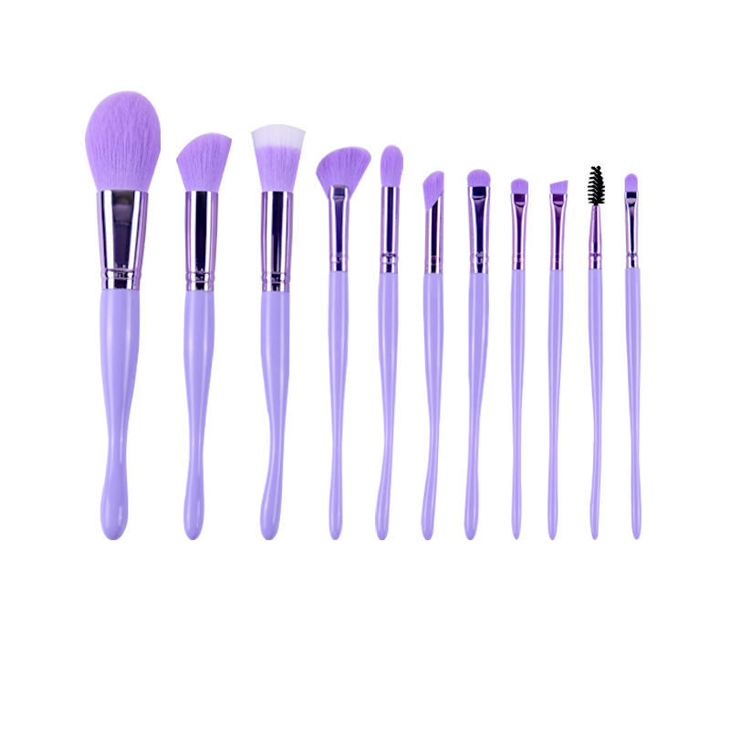 Seahorse Shape Handle 8pcs 11pcs Purple Make Up Brushes Private Label Eyeshadow Foundation Custom Logo Cosmetic Makeup Brush Set