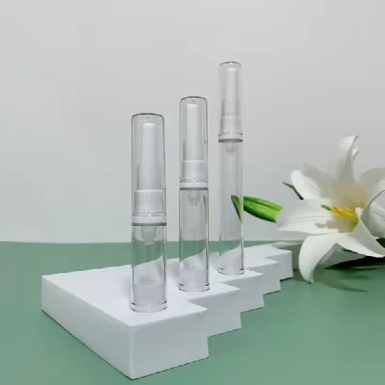 Mini Cosmetic Packaging 5ml 10ml 15ml AS Plastic Empty Refillable Eye Cream Serum Vacuum Dispenser Airless Pump Bottles