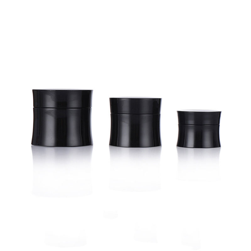 Cosmetic Packaging 15g 30g 50g Empty Special Shape Black White Eye Shadow Spot Cream Mask Plastic PP Jar