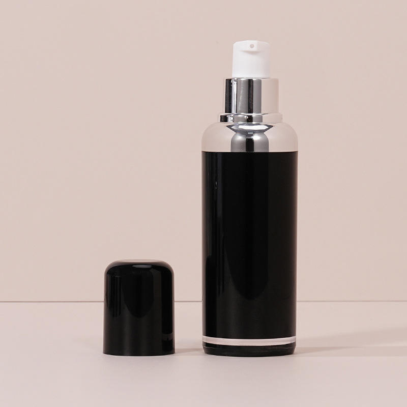 15ml 30ml 50ml Plastic PP Bottle Black Color Dispenser Face Cream Skincare Packaging Airless Lotion Pump Bottle