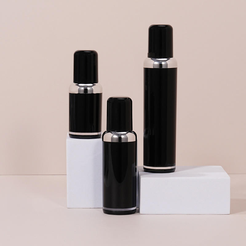 15ml 30ml 50ml Plastic PP Bottle Black Color Dispenser Face Cream Skincare Packaging Airless Lotion Pump Bottle