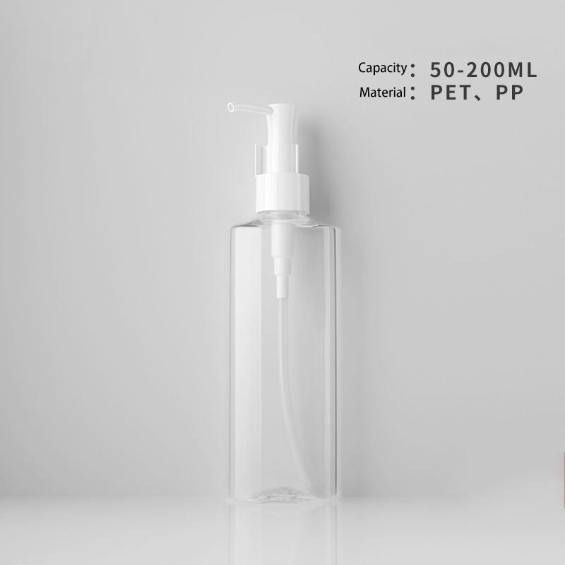 Empty 50ml 100ml 120ml 150ml 200ml Transparent PET Plastic Makeup Remover Bottle Lotion Pump Cleansing Oil Bottle