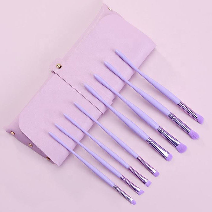 Seahorse Shape Handle 8pcs 11pcs Purple Make Up Brushes Private Label Eyeshadow Foundation Custom Logo Cosmetic Makeup Brush Set