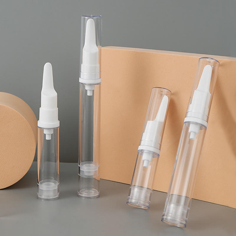 Mini Cosmetic Packaging 5ml 10ml 15ml AS Plastic Empty Refillable Eye Cream Serum Vacuum Dispenser Airless Pump Bottles