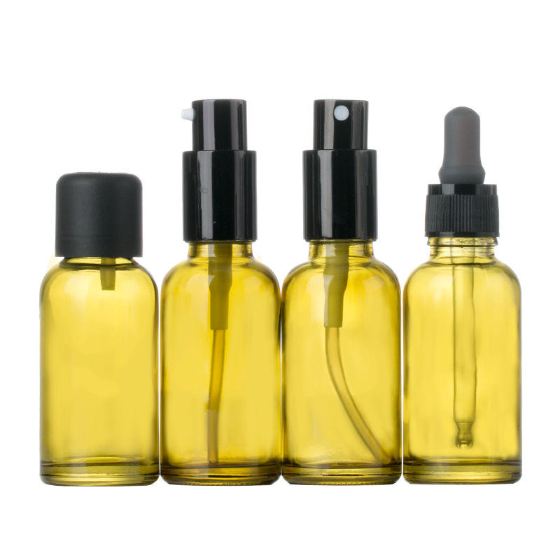 5ml 10ml 15ml 30ml 50ml 100ml Amber Essential Oil Roller Bottle Green Color Dropper Cap Perfume Spray Bottle