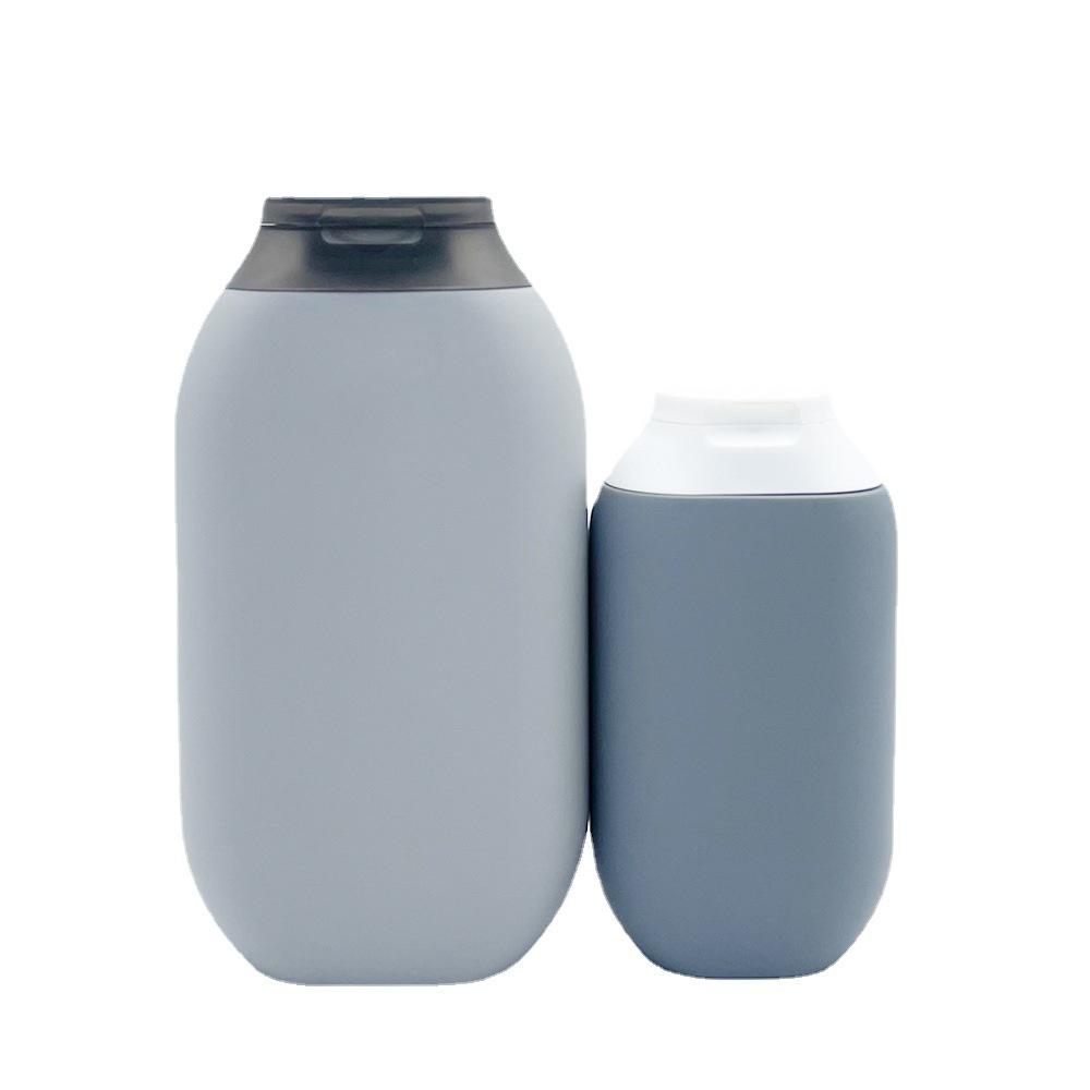 Colored Empty 100ml 200ml 400ml PE Soft Plastic Squeeze Shampoo And Conditioner Bottle With Flip Cap