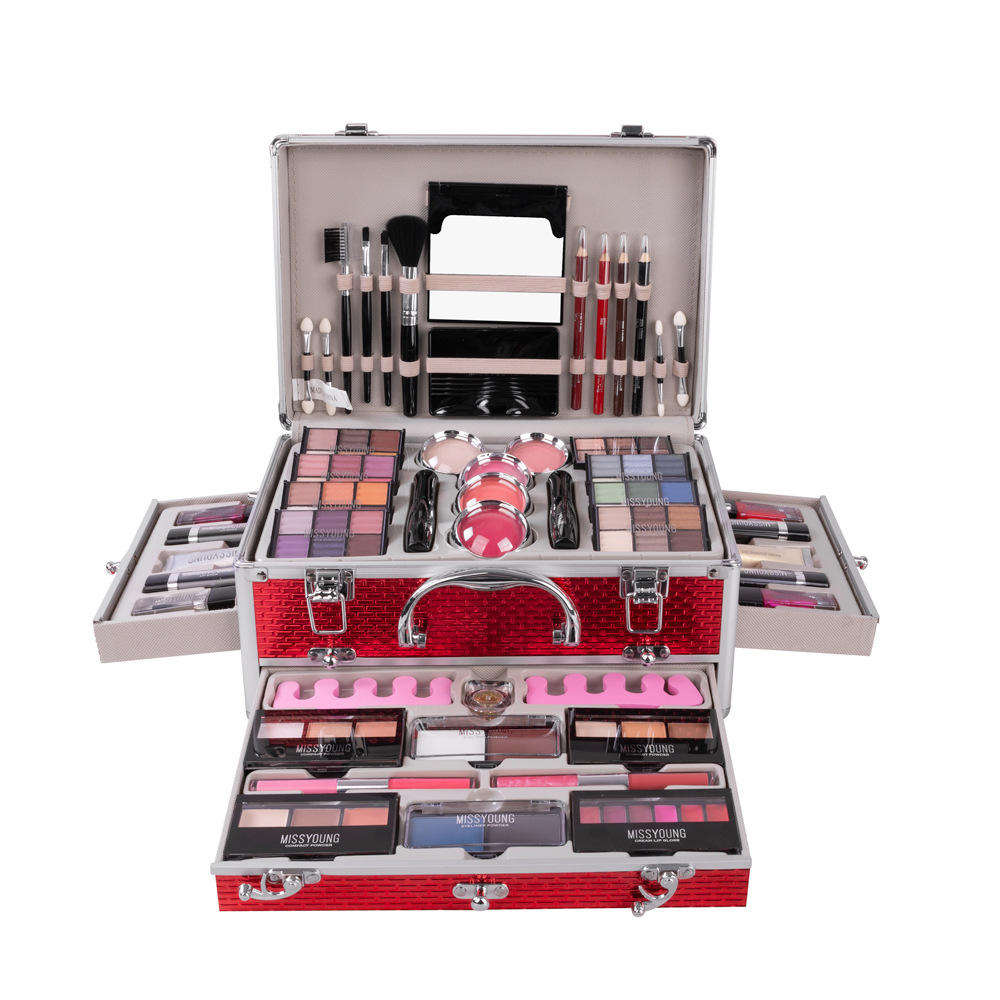 Professionals Full Eye Lips Makeup And Tools Set Vanity Table Set Cosmetics All In One Makeup Kit Box With Mirror For Salon